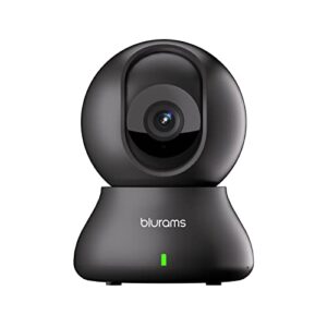 blurams security camera, 2k baby cameras pet camera 360-degree for home security w/smart motion tracking, phone app, ir night vision, siren, works with alexa & google assistant & ifttt, 2-way audio