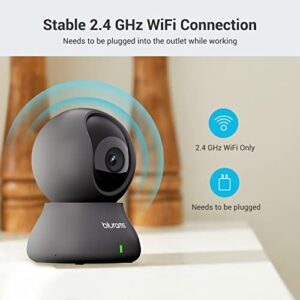 blurams Security Camera, 2K Baby Cameras Pet Camera 360-degree for Home Security w/Smart Motion Tracking, Phone App, IR Night Vision, Siren, Works with Alexa & Google Assistant & IFTTT, 2-Way Audio