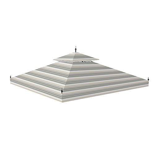 Garden Winds Replacement Canopy for Home Depot's Arrow Gazebo - Standard 350 - Stripe Stone