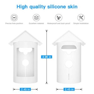 HOLACA Water-Proof Silicone Cover Protective Case for Ring Stick Up Cam Battery HD Security Camera(3rd Generation) - Anti-Scratch Protective Cover for Full Protection (White)