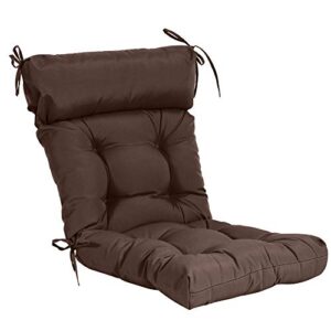 qilloway indoor/outdoor high back chair cushion,spring/summer seasonal replacement cushions.(coffee)