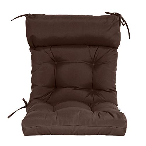 QILLOWAY Indoor/Outdoor High Back Chair Cushion,Spring/Summer Seasonal Replacement Cushions.(Coffee)
