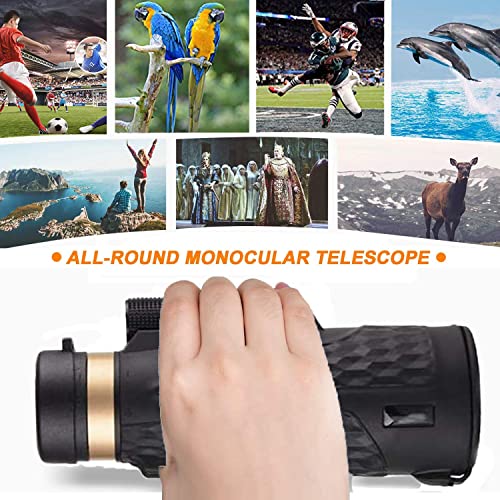 Birthday Gifts for Men Dad Him Husband Boyfriend, 12X60 High Powered Monoculars for Adults, Monocular Telescope for Smartphone with Holder & Tripod, FMC BAK4 Prism, Gadgets for Outdoors Birdwatching