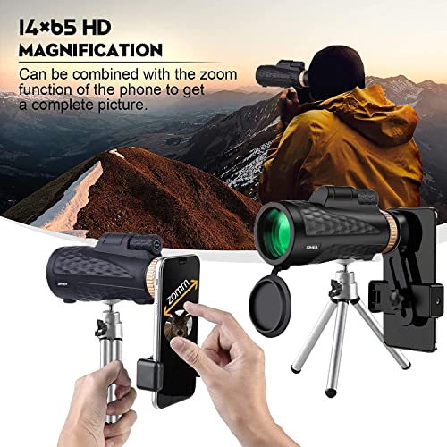 Birthday Gifts for Men Dad Him Husband Boyfriend, 12X60 High Powered Monoculars for Adults, Monocular Telescope for Smartphone with Holder & Tripod, FMC BAK4 Prism, Gadgets for Outdoors Birdwatching