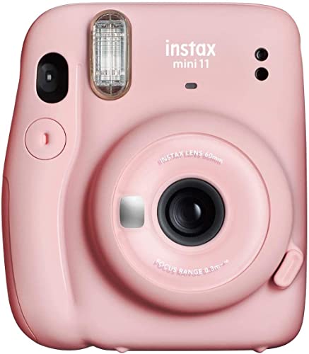 Fujifilm Instax Mini 11 Instant Film Camera, with Fujifilm instax Mini Instant Daylight Film Twin Pack, 20 Exposures (Blush Pink)