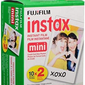 Fujifilm Instax Mini 11 Instant Film Camera, with Fujifilm instax Mini Instant Daylight Film Twin Pack, 20 Exposures (Blush Pink)