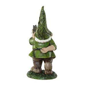 Topadorn Resin Gnome Statue Outdoor Garden Decorative Gnome Statuary,Gnome with Frog Statue