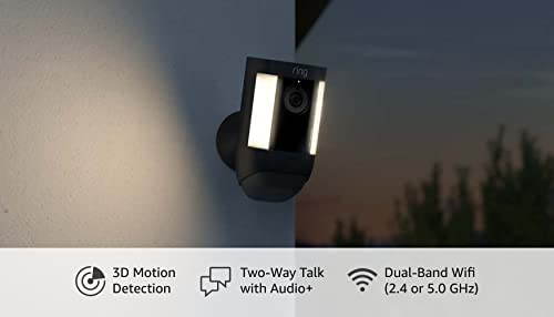 Introducing Ring Spotlight Cam Pro, Battery | 3D Motion Detection, Two-Way Talk with Audio+, and Dual-Band Wifi (2022 release) - Black