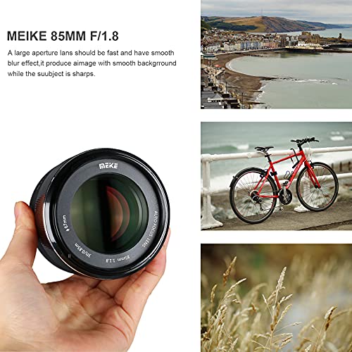 Meike 85mm f1.8 Large Aperture Full Frame Auto Focus Telephoto Lens for Canon EOS EF Mount Digital SLR Camera Compatible with APS C Bodies Such as 1D 5D3 5D4 6D 7D 70D 550D 80D