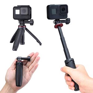 extendable selfie stick for gopro, portable vlog selife stick tripod stand for gopro hero 11/10/9/8/7/6/5 black/gopro max dji osmo action insta 360 akaso action camera accessory kits