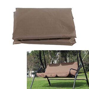 POCREATION Outdoor Swing Cushion Cover 3 Seater Swing Chair Cushion Replacement Sleeve Swing Seat Pads Cushion Cover Replacement for Patio Garden Yard 150 x 50 x 10cm (Brown)