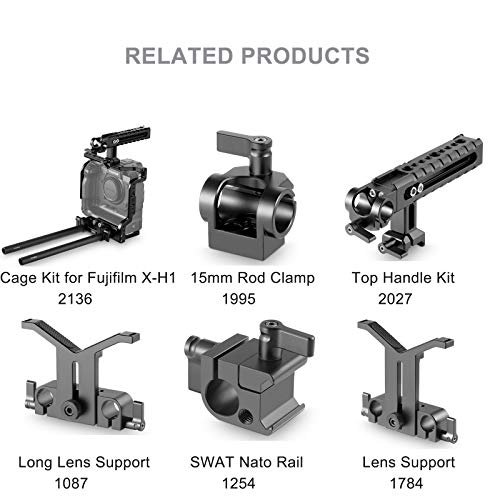 SmallRig 15mm Carbon Fiber Rods (9 Inch) for 15mm Rod Rail Support System, LCD Mount, Shoulder Pad, Lens Support, 15mm Follow Focus - 1690