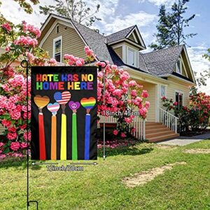 Pride Garden Flag Rainbow LGBT Gay Pride Flag Double Sided Flags 12 x 18 Inch for LGBTQ Outdoor Decoration