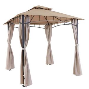 garden winds replacement canopy top cover compatible with the threshold gazebo 10 x 10 – riplock 350