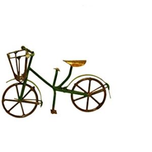 G & F Products 10022GR MiniGarden Fairy Garden Miniature Green Mini Bicycle Outdoor Statue, 3" Wide x 2" High