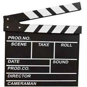 beron professional vintage tv movie film clap board slate cut prop director clapper -black