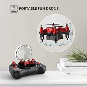 Holyton HT02 Mini Drone for Kids Beginners, Easy Pocket RC Quadcopter with Altitude Hold, 3D Flips, 3 Speed Modes, 3 Batteries, Headless Mode, Protection Guards and Emergency Stop, Gift for Boys Girls