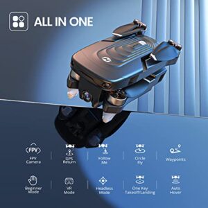 Holy Stone GPS Drone with 4K Camera for Adults, HS175D RC Quadcopter with Auto Return, Follow Me, Brushless Motor, Circle Fly, Waypoint Fly, Altitude Hold, Headless Mode, 46 Mins Long Flight