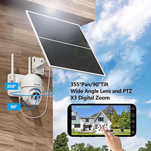 SOLIOM 4G LTE Cellular Security Camera [24/7 Recording] with 20W Solar Panel, 20000mAh Battery,360° Pan Tilt,Spotlight Color Night Vision,2 Way Talk,PIR Motion Detection,No WiFi,IP66, SL800-4G