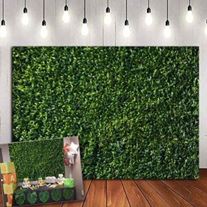 hqm 7x5ft soft fabric/polyester nature spring 3d green leaves theme photo background wedding birthday party newborn baby shower photography backdrops zoo decor shoot props bannner