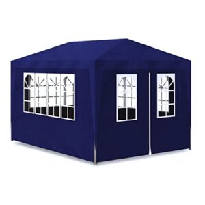 vidaxl party tent 10’x13′ blue outdoor garden wedding patio gazebo canopy