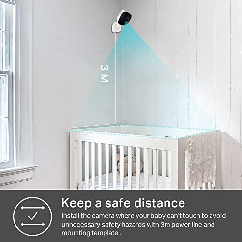 Kasa Smart 2K QHD Indoor Security Camera, Person/Baby Crying/Motion Detection, 2-Way Audio, 30Ft. Night Vision, Cloud/SD Card Storage(Up to 256 GB), Works with Alexa & Google Home (KC400)