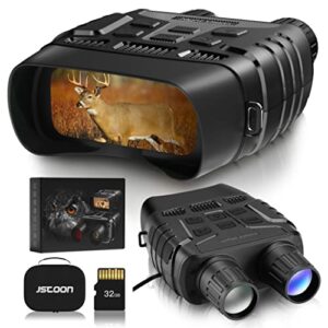 jstoon night vision goggles night vision binoculars – digital infrared night vision for viewing in 100% darkness-hd 1080p image & video from 300m/984ft for hunting & surveillance