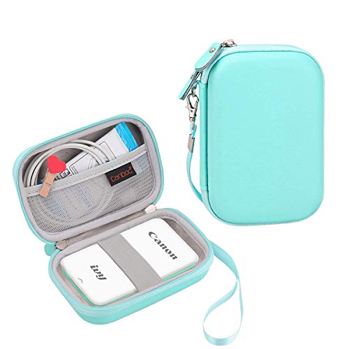 Canboc Hard Case for New Canon Ivy 2 Mini/Canon Ivy Mini/Canon Ivy CLIQ+ CLIQ 2 CLIQ+2 Photo Printer Mobile Wireless Bluetooth Instant Camera Printer, Mesh Bag fit Photo Paper Cable, Mint Green