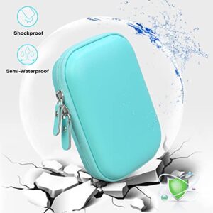 Canboc Hard Case for New Canon Ivy 2 Mini/Canon Ivy Mini/Canon Ivy CLIQ+ CLIQ 2 CLIQ+2 Photo Printer Mobile Wireless Bluetooth Instant Camera Printer, Mesh Bag fit Photo Paper Cable, Mint Green