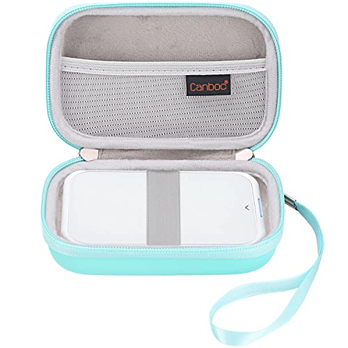 Canboc Hard Case for New Canon Ivy 2 Mini/Canon Ivy Mini/Canon Ivy CLIQ+ CLIQ 2 CLIQ+2 Photo Printer Mobile Wireless Bluetooth Instant Camera Printer, Mesh Bag fit Photo Paper Cable, Mint Green