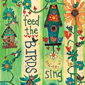 Studio M Birds Will Sing Art Pole Outdoor Decorative Garden Post, Made in USA, 20 Inches Tall