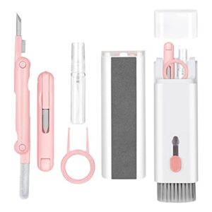 7-in-1 electronic cleaner kit,keyboard cleaner,laptop cleaner kit for monitor, cell phone, bluetooth,headset, lego, airpods, laptop camera lens (pink)