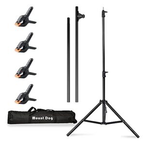 [Upgraded T-Shaped Joint Version] T-Shape Backdrop Stand Kit 6.5x5ft, MOUNTDOG Photo Backdrop Stand Background Support System with 4 Clamps for Photography Video Studio (Backdrop NOT Included)