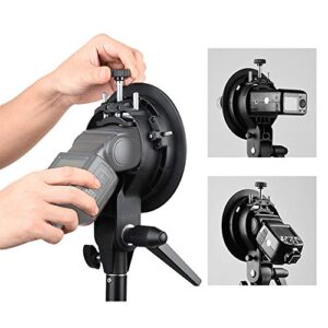 Godox S-Type Bracket Bowens S Mount Holder for Speedlite Flash Snoot Softbox Honeycomb with USB Light