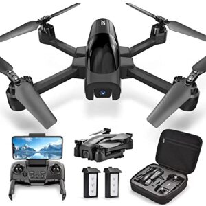 tenssenx gps drone with 4k camera for adults, tsrc a6 foldable rc quadcopter with auto return, follow me, optical flow, waypoint fly, circle fly, headless mode, altitude hold, 46 mins flight time