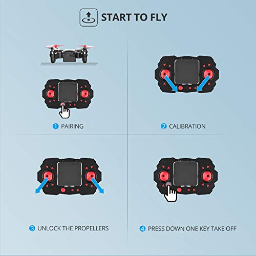 Holy Stone HS190 Foldable Mini Nano RC Drone for Kids Gift Portable Pocket Quadcopter with Altitude Hold 3D Flips and Headless Mode Easy to Fly for Beginners