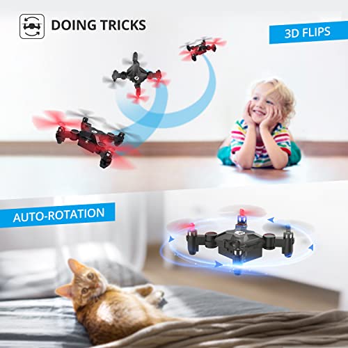 Holy Stone HS190 Foldable Mini Nano RC Drone for Kids Gift Portable Pocket Quadcopter with Altitude Hold 3D Flips and Headless Mode Easy to Fly for Beginners