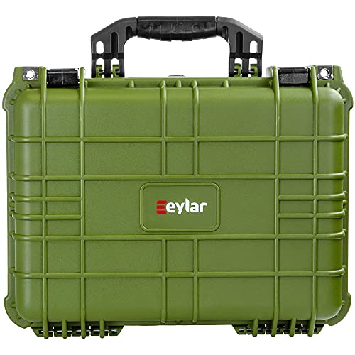 Eylar Standard 16" Gear, Equipment, Hard Camera Case Waterproof with Foam TSA Standards (Green)