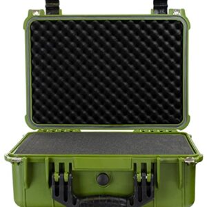 Eylar Standard 16" Gear, Equipment, Hard Camera Case Waterproof with Foam TSA Standards (Green)