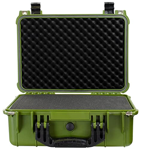 Eylar Standard 16" Gear, Equipment, Hard Camera Case Waterproof with Foam TSA Standards (Green)