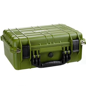 Eylar Standard 16" Gear, Equipment, Hard Camera Case Waterproof with Foam TSA Standards (Green)