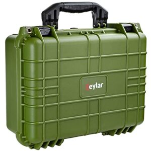 Eylar Standard 16" Gear, Equipment, Hard Camera Case Waterproof with Foam TSA Standards (Green)