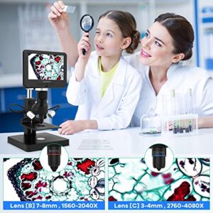 Andonstar AD246SP 4000X UHD 2160P HDMI Digital Microscope for Biological Microscope Kit, PCB Soldering Microscope for Phone Watch Repairing