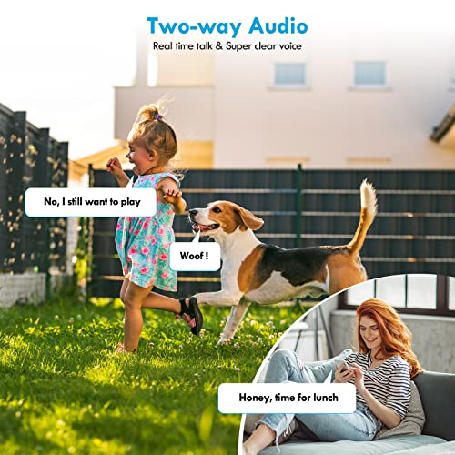 Poyasilon Solar Security Cameras Wireless Outdoor, 3MP 2K FHD Outdoor Camera Wireless 2.4G Wi-Fi 355° View Pan Tilt Security Cameras with AI Motion Detection, Siren, Two-Way Audio (2 Pack)