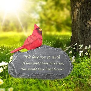 Claratut Personalized Memorial Garden Stone, Sympathy Gift for Pet, Lovers, Animals So On, Indoor/Outdoor Customized Memorial Rack, Decorative Stone, Engraving Any Message