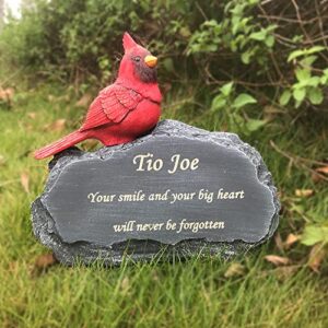 Claratut Personalized Memorial Garden Stone, Sympathy Gift for Pet, Lovers, Animals So On, Indoor/Outdoor Customized Memorial Rack, Decorative Stone, Engraving Any Message