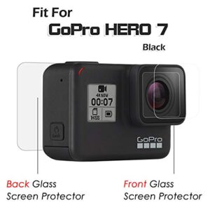 [4Pcs] Diruite Screen Protector for GoPro Hero 7(Only Black)/Hero HD(2018)/Hero 6/Hero 5, Ultrathin Clear Tempered Glass Screen Protector for GoPro Hero 7 Black