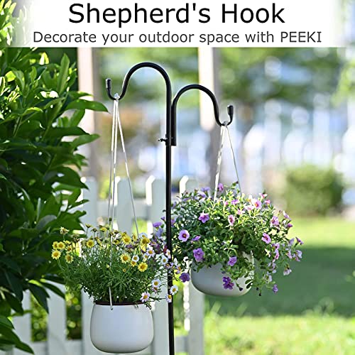 Shepherds Hook 79 Inch (2pcs), Adjustable Shepherds Hook, for Hanging Solar Lights, Bird Feeders, Mason Jars, Christmas Lights, Lanterns, Garden Stakes and Wedding Décor