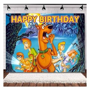 cartoon scooby doo photography backdrops mystery machine van halloween scooby doo zombie island photo background 5x3ft for kids birthday party decoration banner