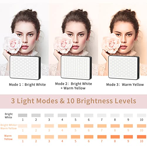King Ma Video Conferencing Lighting, 3 Light Modes Portable LED Clip Light for Webcam Lighting, Zoom Call Lighting Video Selfie Light for Remote Working Distance Learning Live Streaming Makeup